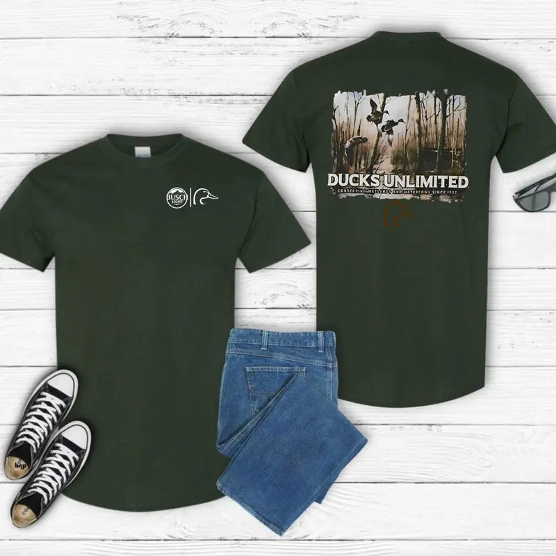 Busch Light Ducks Gildan-Unisex T-Shirt Cotton Fabric Hoodie, Sweatshirt | InkThreadWorks.com