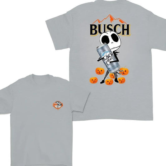 Busch Light Halloween Shirt, Jack Hug Busch Light Skellington Hallooween Shirt, For Men & Women, Skeleton Busch Light...