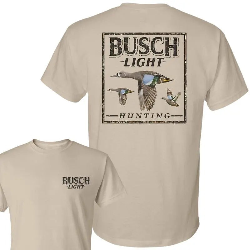 Busch Light Hunting Camo Duck T-Shirt, Unisex T-Shirt, Full Color T-Shirt, For Men, For Women Menswear Top Small...