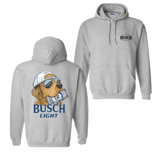 Busch Light Hunting Dog Double Sided Hoodie, Crewneck Sweatshirt and T-shirt for Men and Women