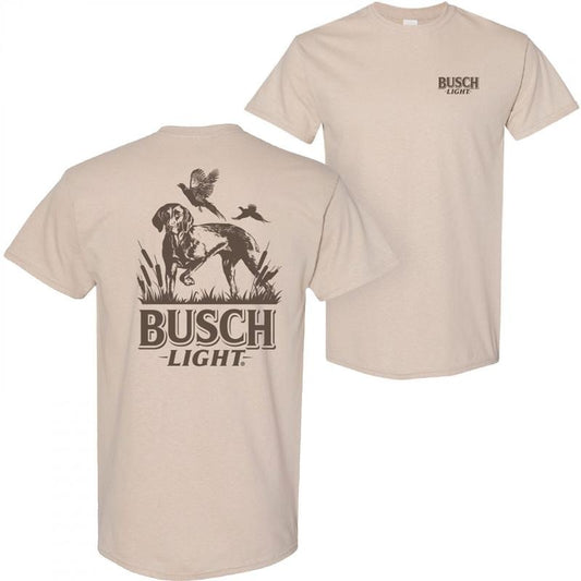 Busch Light Hunting Dog Front and Back Print T-Shirt Hoodie, Sweatshirt | InkThreadWorks.com