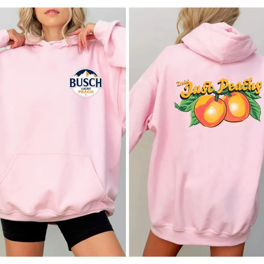 Busch Light Just Peachy Double sided Hoodie & Sweatshirt T-Shirts | InkThreadWorks.com