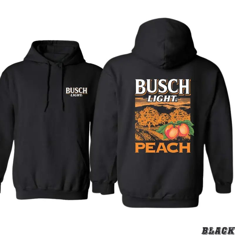 Busch Light Peach, Casual Wear Hoodie, Fresh and Vibrant Style Menswear Hoodie T-Shirts, Sweatshirt | InkThreadWorks.com