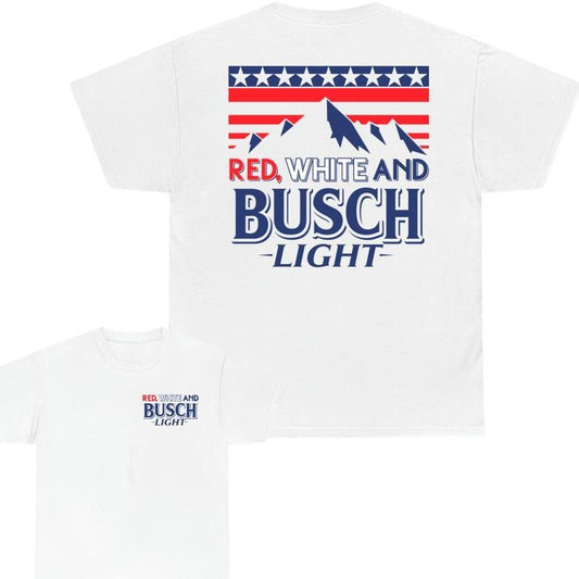 Busch Light Red ,white Flag America T-shirt Hoodie, Sweatshirt | InkThreadWorks.com