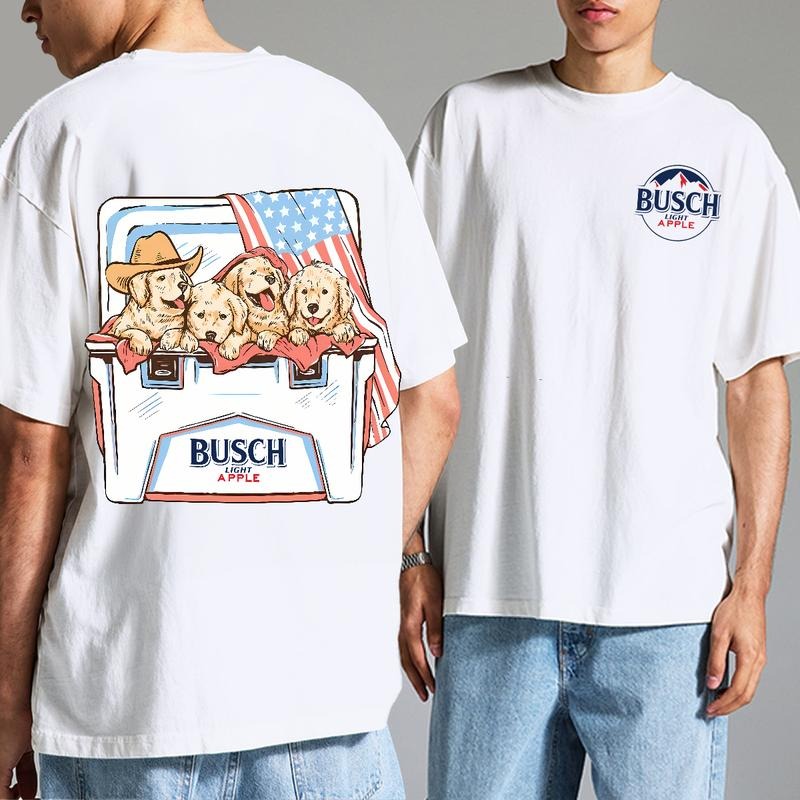 Busch Light Tee, Red White and Busch Light T-shirt, Flag Hoodie, Sweatshirt | InkThreadWorks.com