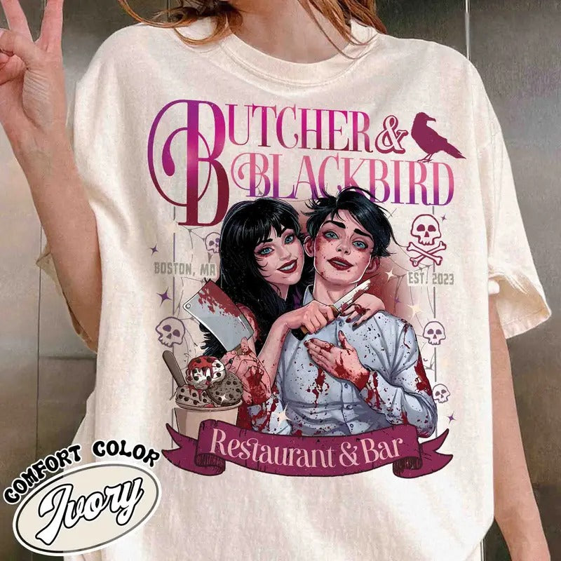Butcher and Blackbird Tshirt Butcher and Blackbird Book Lover Gift Dark Romance Social Club Bookish Shirt Dark Romance...