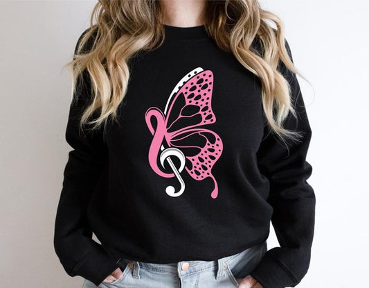 Butterfly Music Notes Shirt, Funny Musician T-shirt, Cute Music Lover Gift Sweater, Music Teacher Hoodie, Music Note Tee...