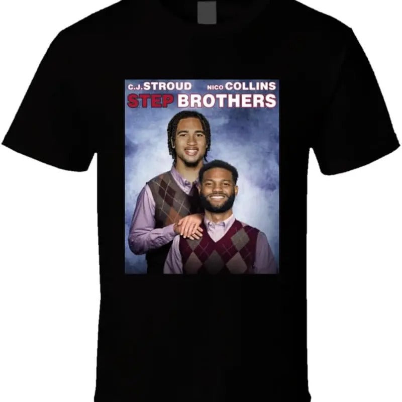 C.j. Stroud Nico Collins Step Brothers Football Fan T Shirt Hoodie, Sweatshirt | InkThreadWorks.com