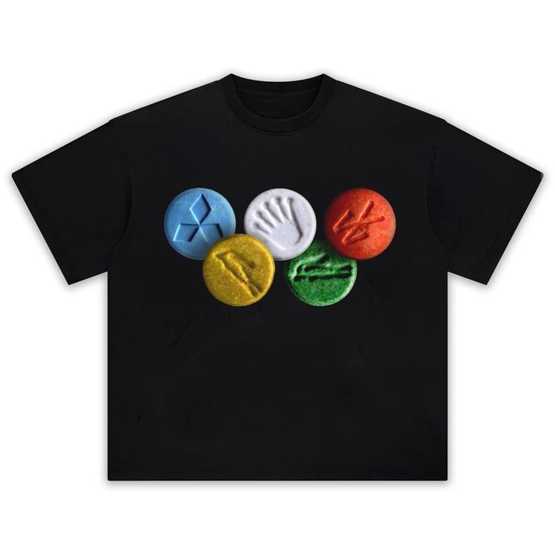 CANDE Graphic Tee Hip Hop Oversized Aesthetic Y2k Clothing Streetwear T-Shirt Graphic Tee for Men Women