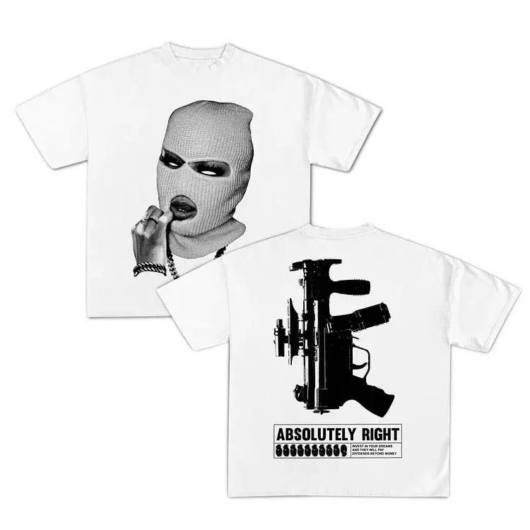 CASUAL ABSOLUTELY RIGHT GRAPHICS T-SHIRT STREETWEAR - S to 4XL
