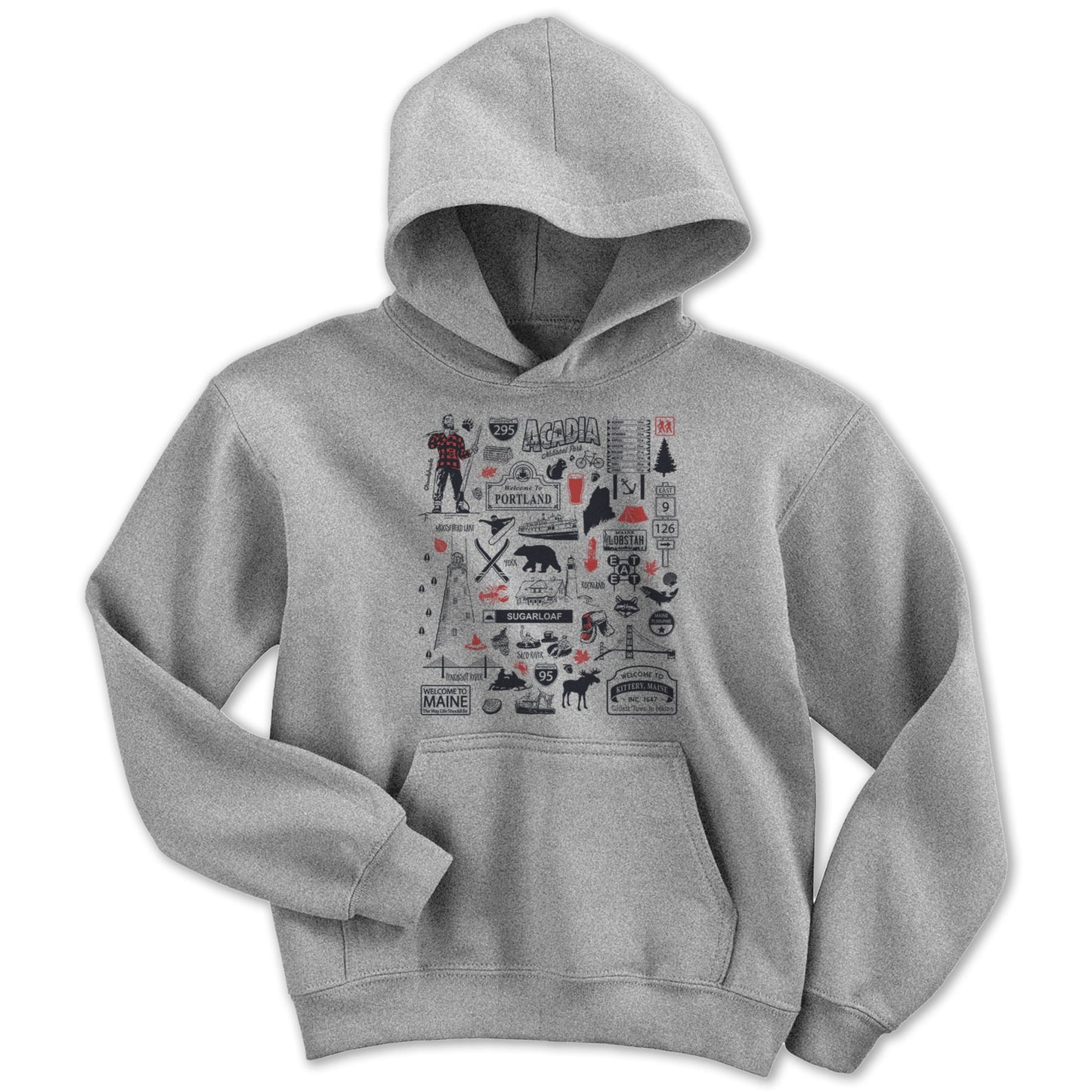 Maine Tourist Attraction Youth Hoodie
