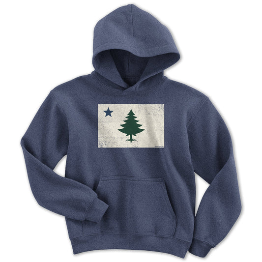 Vintage Maine Flag Youth Hoodie