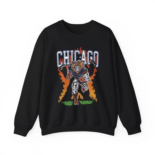 CHICAGO FOOTBALL WL Crewneck Sweatshirt T-Shirts, Hoodie | InkThreadWorks.com