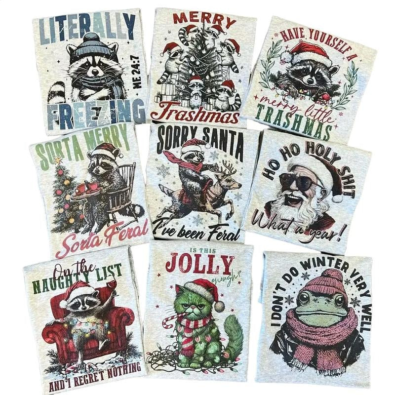 CHRISTMAS DESIGNS - 2 TEES for 24 - Graphic Tee Bundle - Choose Your Designs - LEAVE SECOND REQUEST IN NOTES AT CHECKOUT