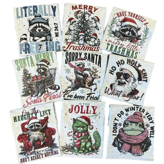 CHRISTMAS DESIGNS - 2 TEES for 24 - Graphic Tee Bundle - Choose Your Designs - LEAVE SECOND REQUEST IN NOTES AT CHECKOUT