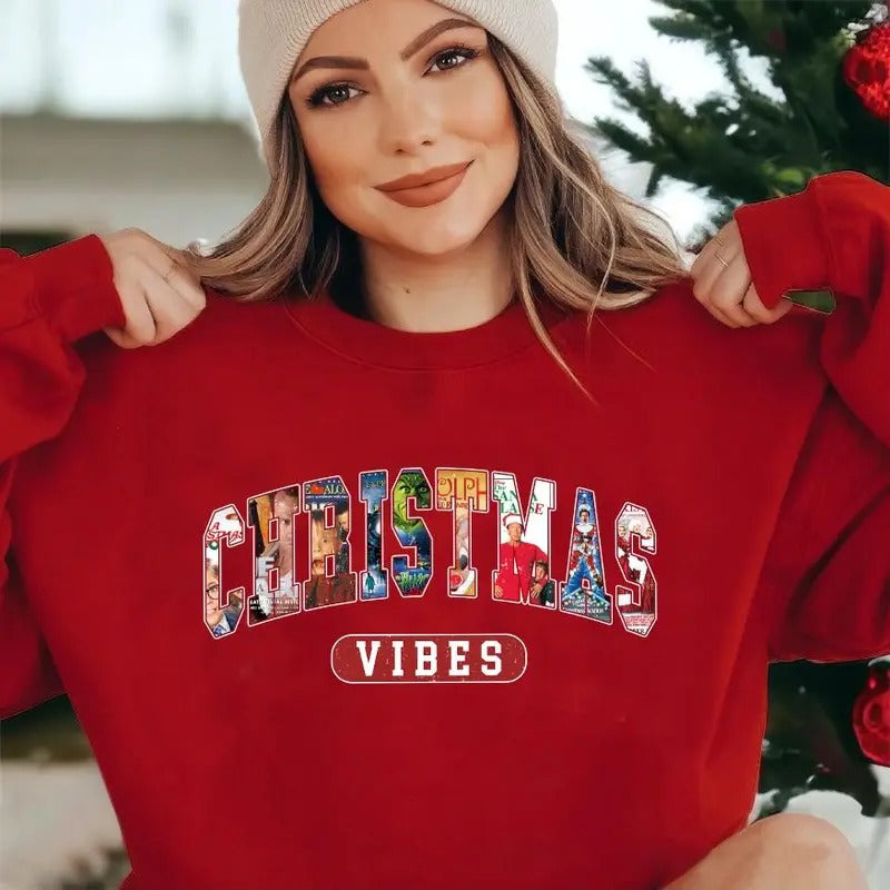 CHRISTMAS Vibes 90s Movies sweatshirt,hoodie,Shirt, Retro Christmas Movies Shirt