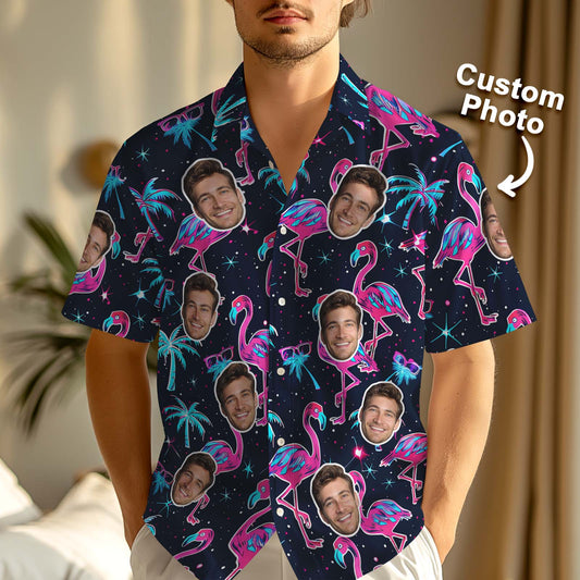 Custom Face Hawaiian Shirt Personalized Summer Shirt for Him Unique Birthday & Dad Gift