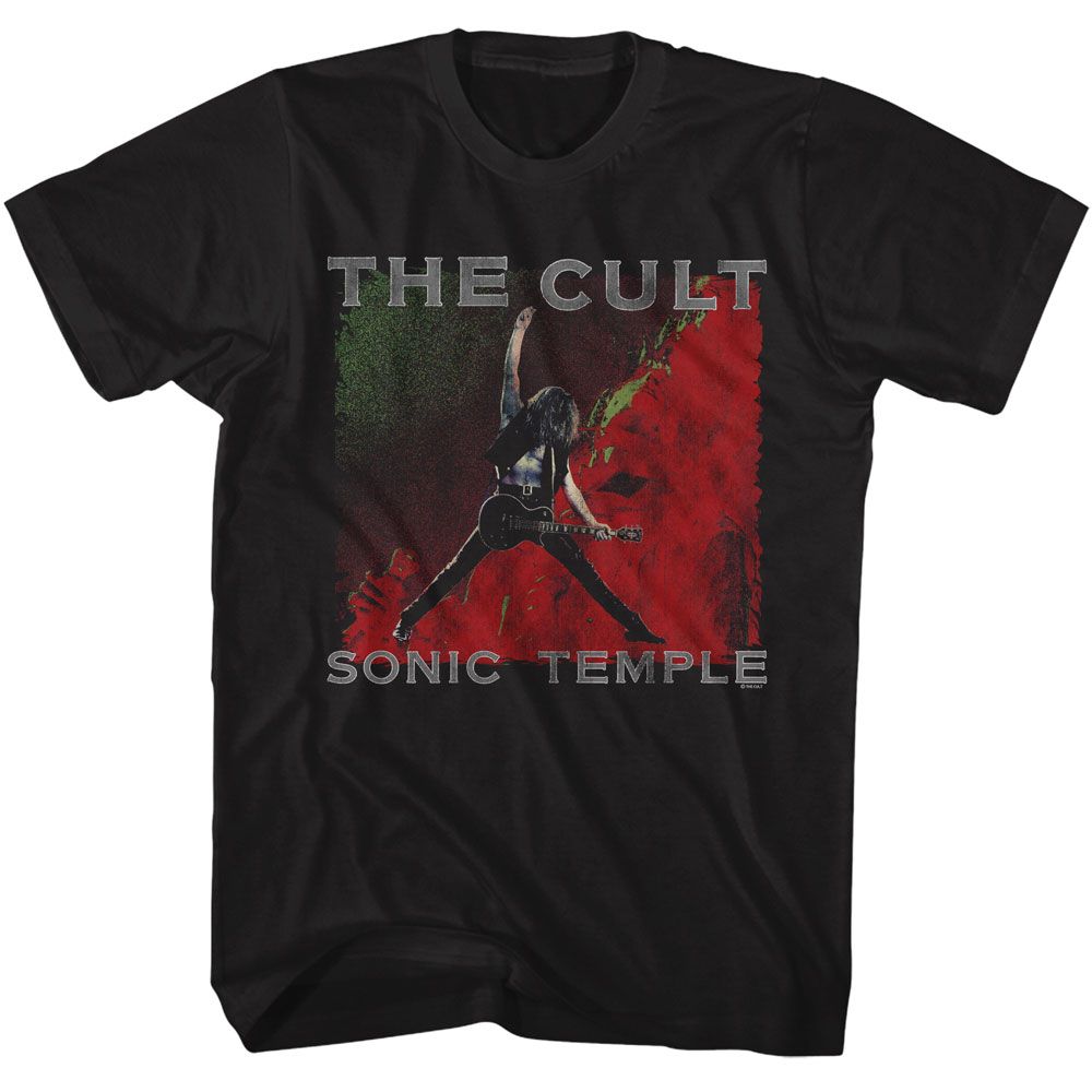 The Cult - Sonic Temple Album - American Classics - Solid Black Adult Short Sleeve T-Shirt
