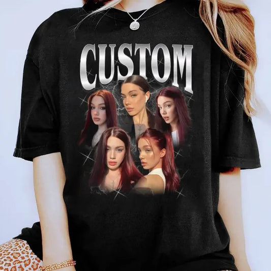 COMFORT COLORS Vintage Graphic 90s Shirt, Custom Bootleg Rap Tee, Insert Your Design, CUSTOM Your Own Bootleg Idea Here, Gift For Her Top Womenswear