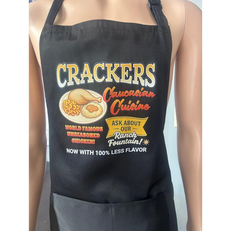 CRACKERS CAUCASIAN CUISINE ADJUSTABLE BBQ APRON T-Shirts, Hoodie, Sweatshirt | InkThreadWorks.com