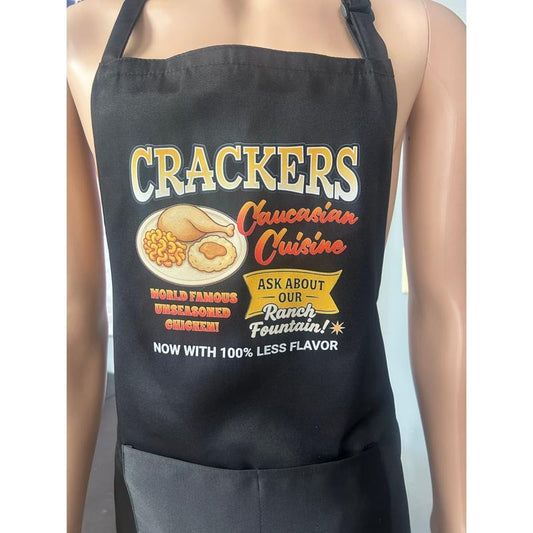 CRACKERS CAUCASIAN CUISINE ADJUSTABLE BBQ APRON T-Shirts, Hoodie, Sweatshirt | InkThreadWorks.com