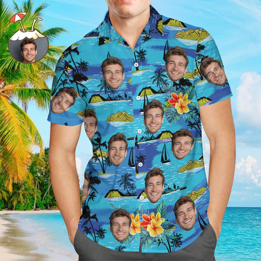 Custom Hawaiian Shirts Mountains Personalized Aloha Beach Shirt For Men