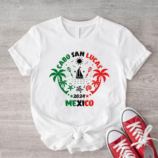 Cabo San Lucas T-Shirt, Mexico 2024 Shirt, Mexican Friends Trip Tee, Mexico Family Vacation Short Sleeve. Hoodie, Sweatshirt