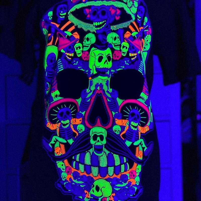 Calavera altar t-shirt Cotton Black Slim-fitting Menswear Hoodie, Sweatshirt | InkThreadWorks.com