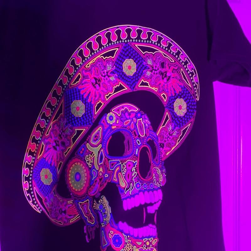 Calavera charro T-shirts Cotton Hoodie, Sweatshirt | InkThreadWorks.com