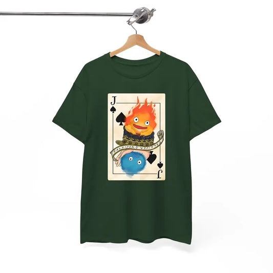 Calcifer Playing Card Tshirt, Howls Moving Castle Tshirt, Studio Ghibli, Howl And Sophie, Anime Hoodie, Sweatshirt