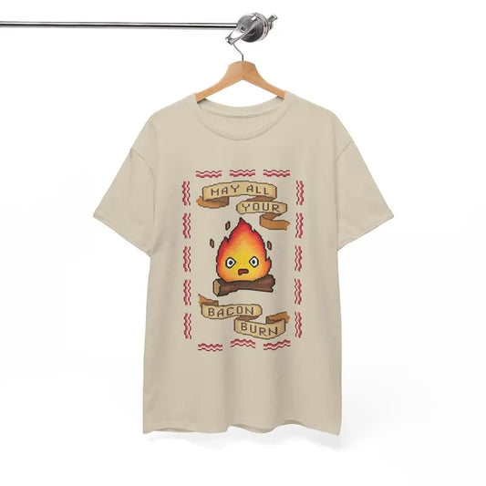 Calcifer TShirt, May All Your Bacon Burn, Howls Moving Castle Shirt, Studio Ghibli, Animestyle{n002}2