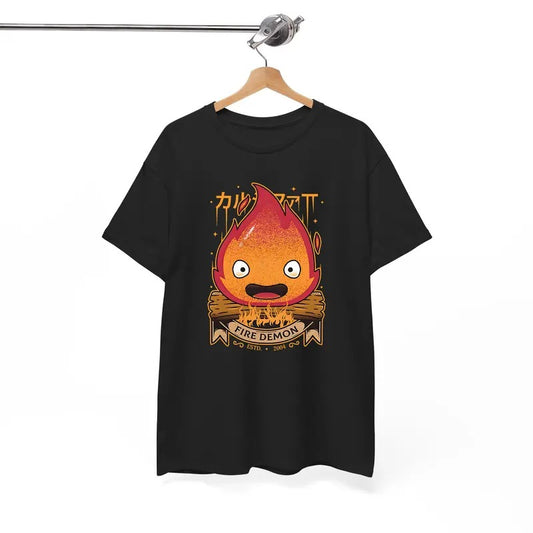 Calcifer Tshirt, Howls Moving Castle Tshirt, Howl And Sophie, Anime Hoodie, Sweatshirt | InkThreadWorks.com