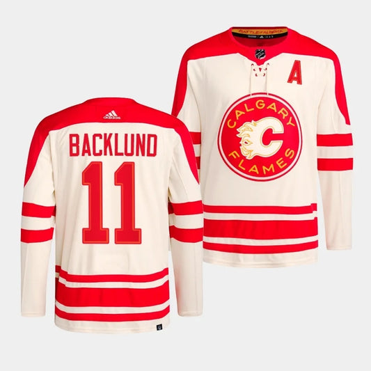 Calgary Flames #11 Mikael Backlund 2023 NHL Heritage Classic Cream Authentic Jersey
