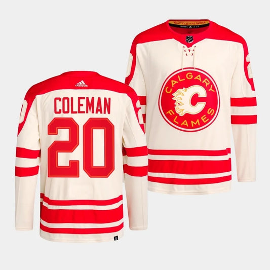 Calgary Flames #20 Blake Coleman 2023 NHL Heritage Classic Cream Authentic Jersey