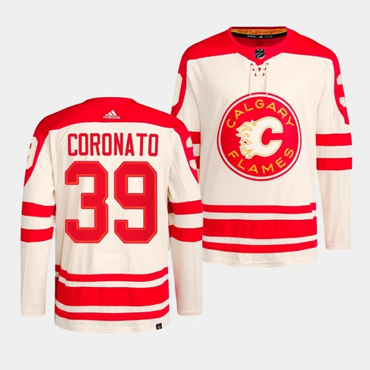 Calgary Flames #39 Matthew Coronato 2023 NHL Heritage Classic Cream Authentic Jersey