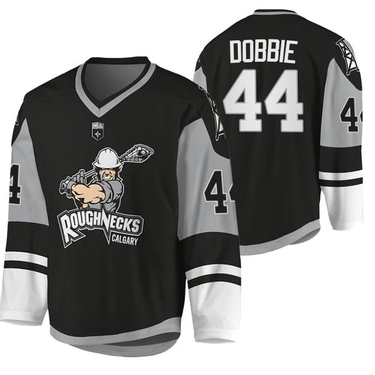 Calgary Roughnecks #44 Dane Dobbie sublimated-2021-22-black-jersey