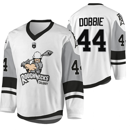 Calgary Roughnecks #44 Dane Dobbie sublimated-2021-22-white-jersey