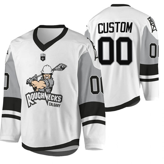 Calgary Roughnecks custom sublimated-2021-22-white-jersey