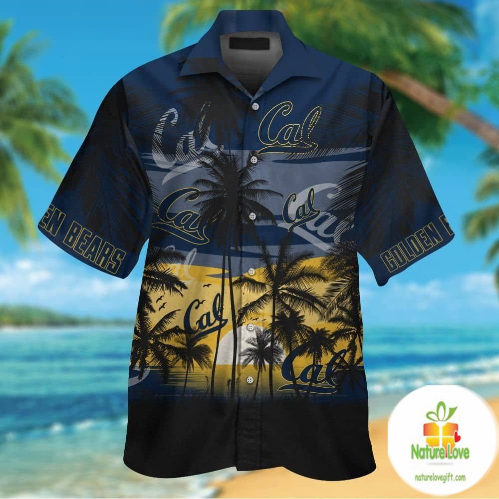 California Golden Bears Hawaiian Shirt Short Sleeve Aloha Button Up