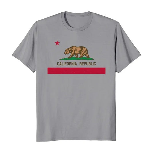 California Republic Bear Flag Men's T-Shirt Hoodie, Sweatshirt | InkThreadWorks.com