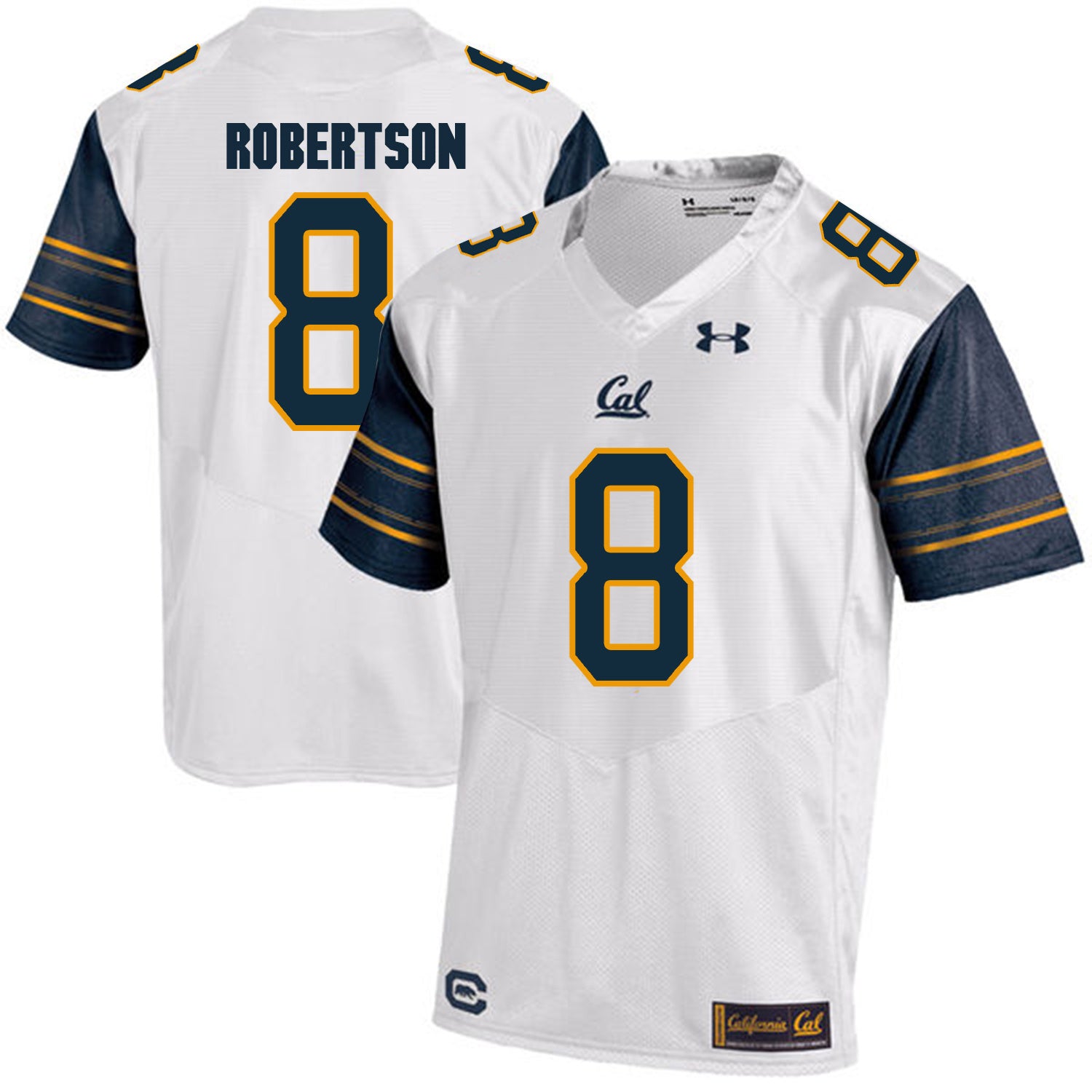 California Golden Bears Demetris Robertson 8 White
