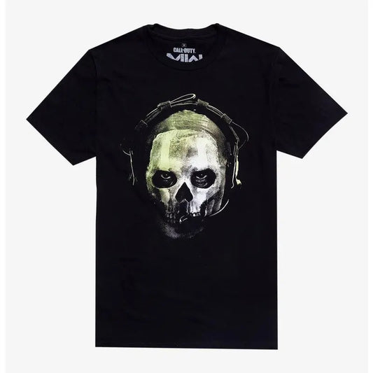 Call Of Duty Modern Warfare Ghost Head Shot Shirt Cotton Menswear T-Shirt Top Decoration Print