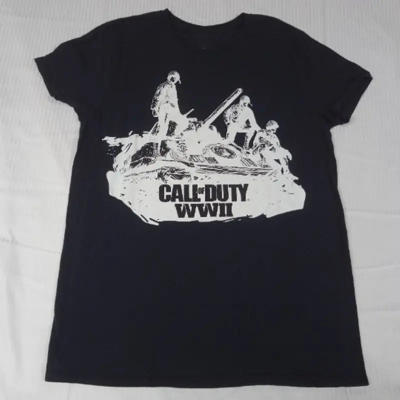 Call Of Duty WWII T-Shirt Video Game Graphic Black Shirt