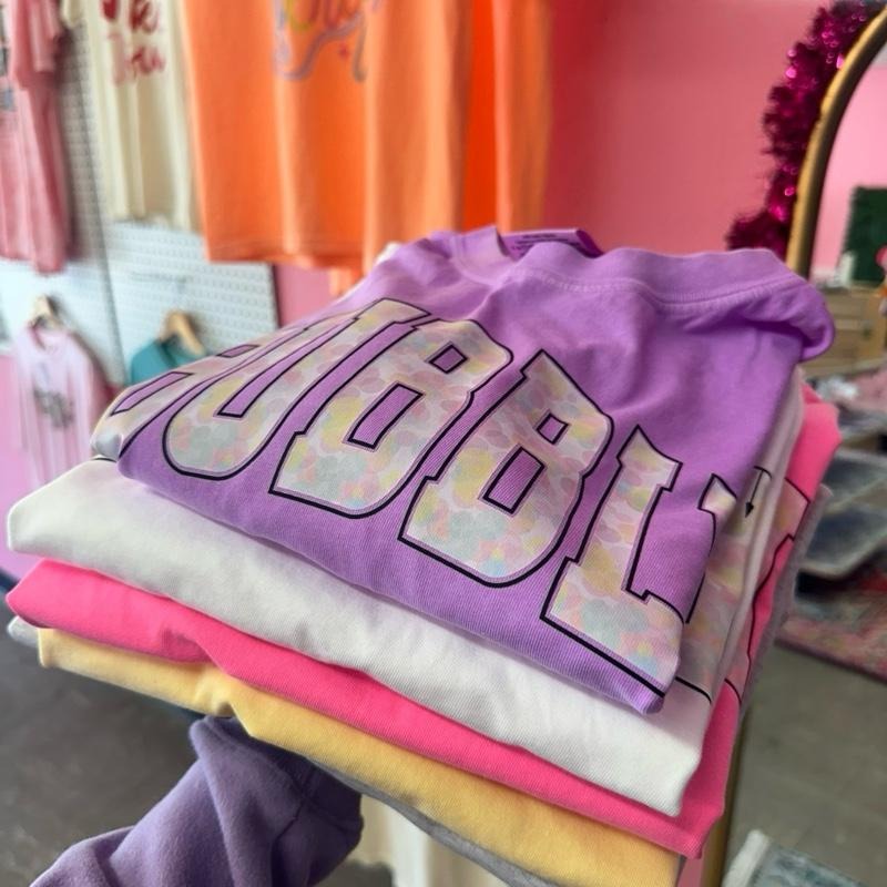 Cami Wade - CROPPED - Bubbly Varsity Tee Hoodie, Sweatshirt | InkThreadWorks.com