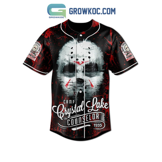 Camp Crystal Lake Counselor Personalized Baseball Jersey
