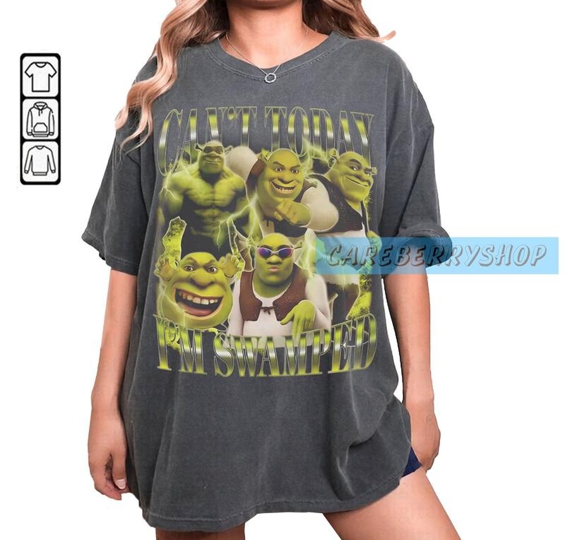 Can't Today I'm Swamped Shirt, Shrek Bootleg Fiona Princess Shirt, Shrek and Fiona Shirt, Sassy Shrek Shirt, Funny Shrek...