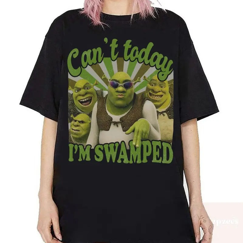 Can't Today I'm Swamped Vintage Shirt, Princess Shirt, Shrek and Fiona Shirt, Funny Trending, Gift for Fan, Gift For Women and Man, Top Womenswear