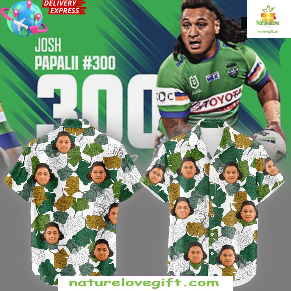 Josh Papalii 300 Game Canberra Raiders Hawaiian Shirt