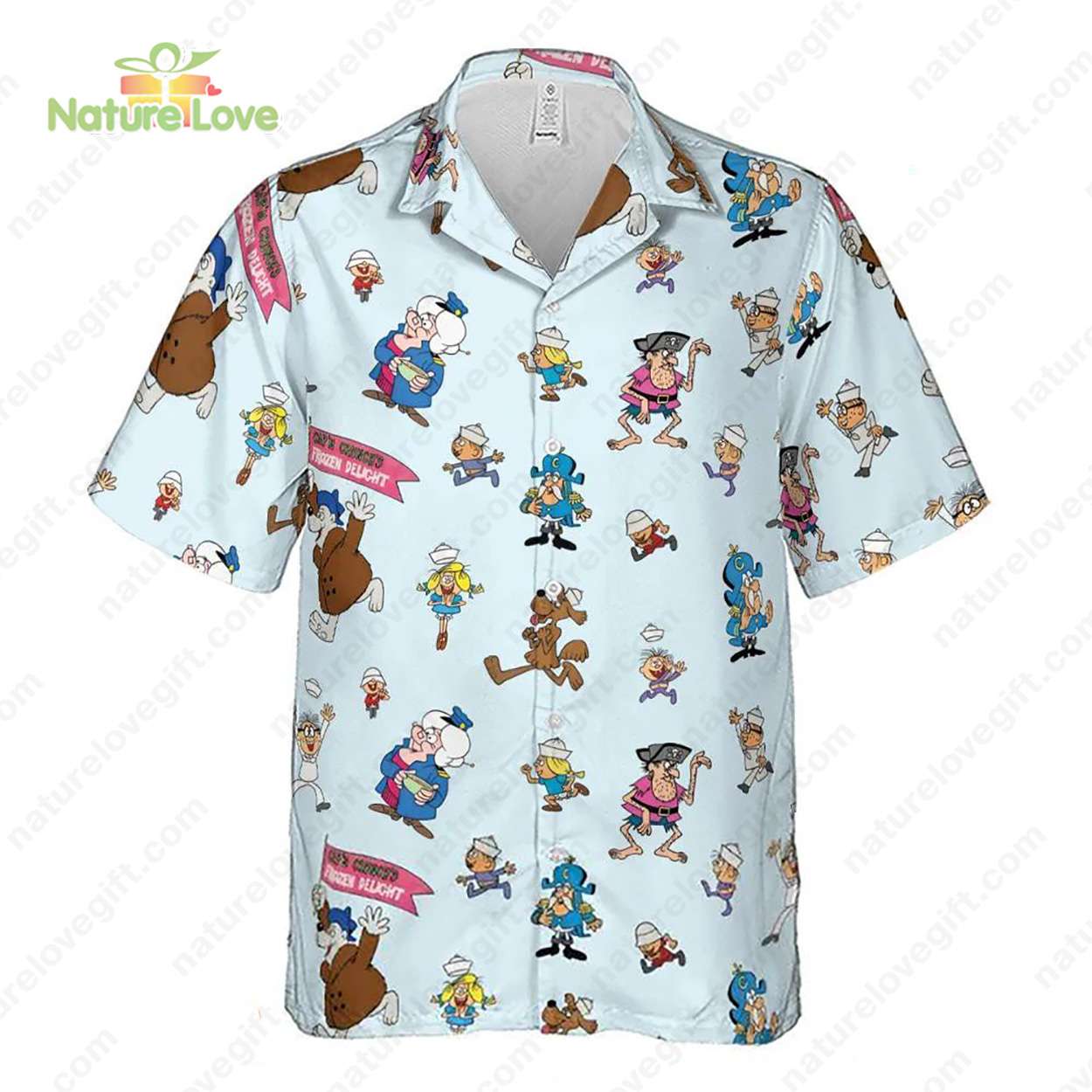 Cap’n Crunch Peanut Butter Crunch Cereal​ Characters Hawaiian Shirt