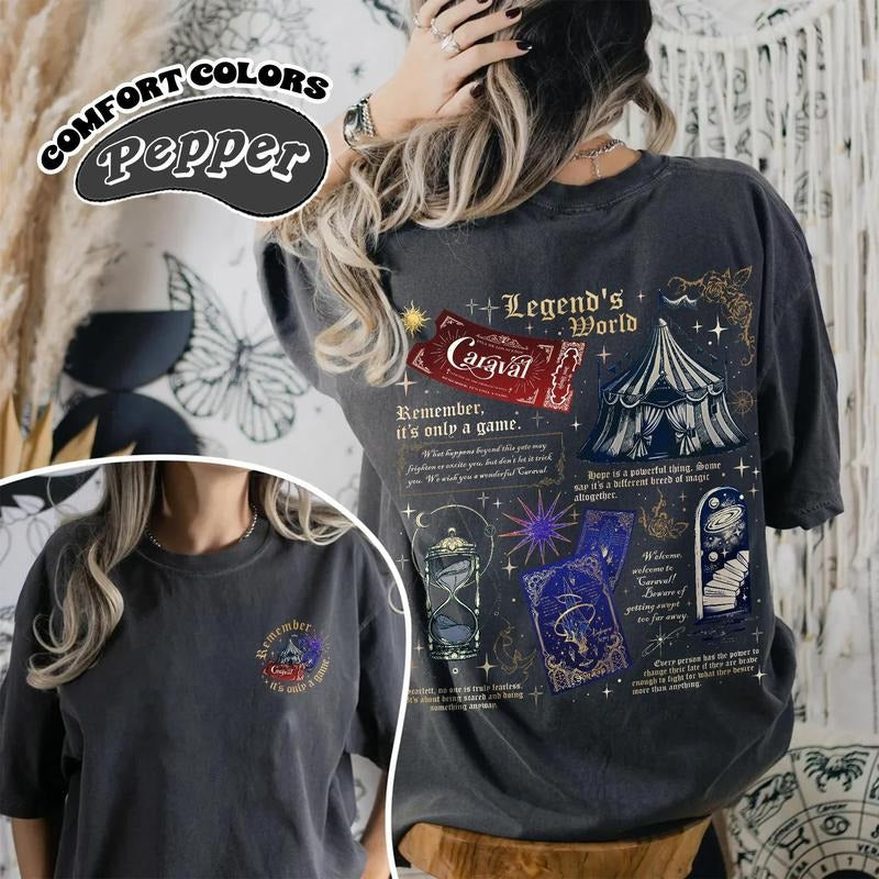 Caraval T-Shirt | Remember It's Only Game Shirt |Legendary Booktor Shirt | Stephanie Garber | Bookish | Romantic Book...